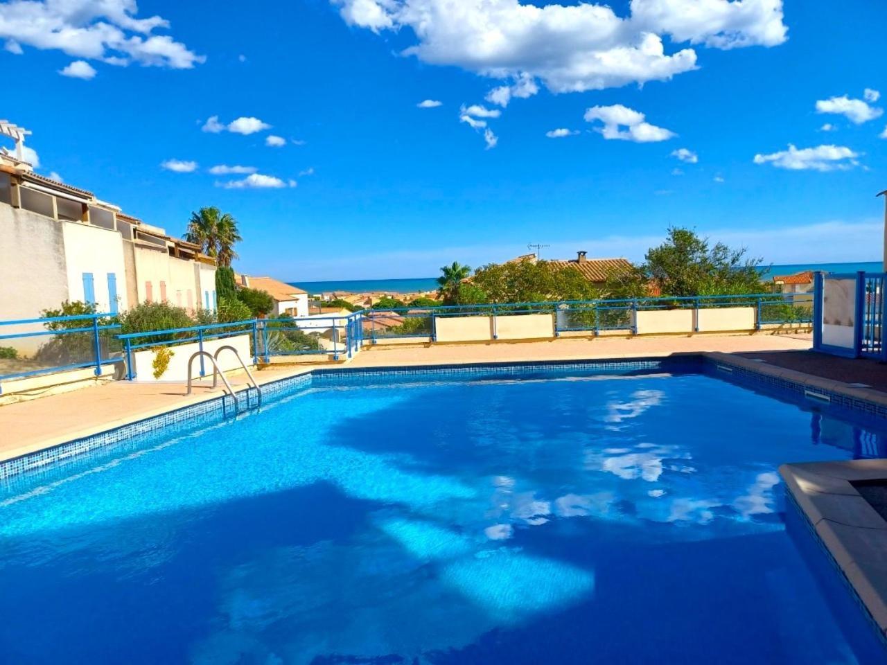 Plain-Pied Jardin 6 Personnes Clim Vue Mer Parking Wifi Terrasse Piscine Dans La Residence Saint-Pierre-la-Mer  Exterior photo