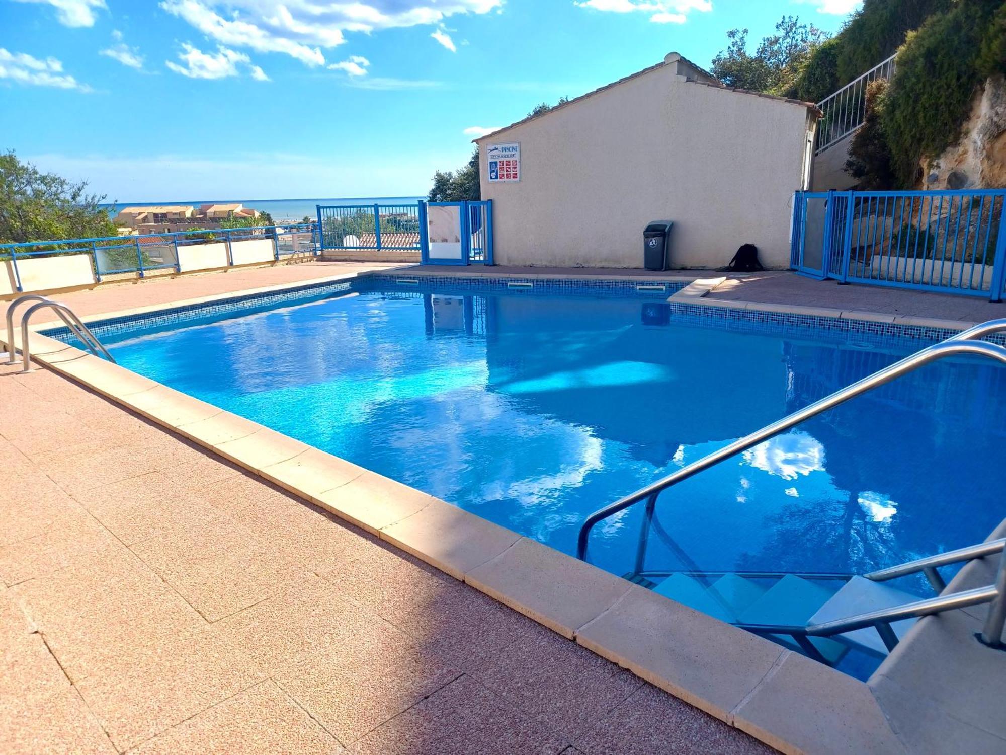 Plain-Pied Jardin 6 Personnes Clim Vue Mer Parking Wifi Terrasse Piscine Dans La Residence Saint-Pierre-la-Mer  Exterior photo